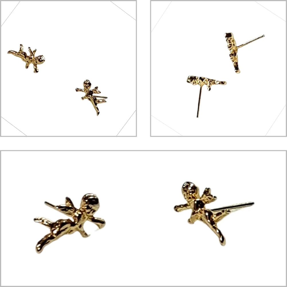 Four Pairs Mixed Fashion Earrings Bundle Clip-On & Pierced